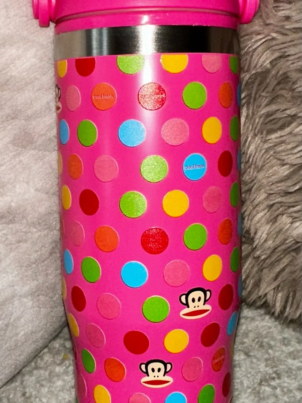 Paul Frank Pink Polka Dot & monkey graphic Tumbler